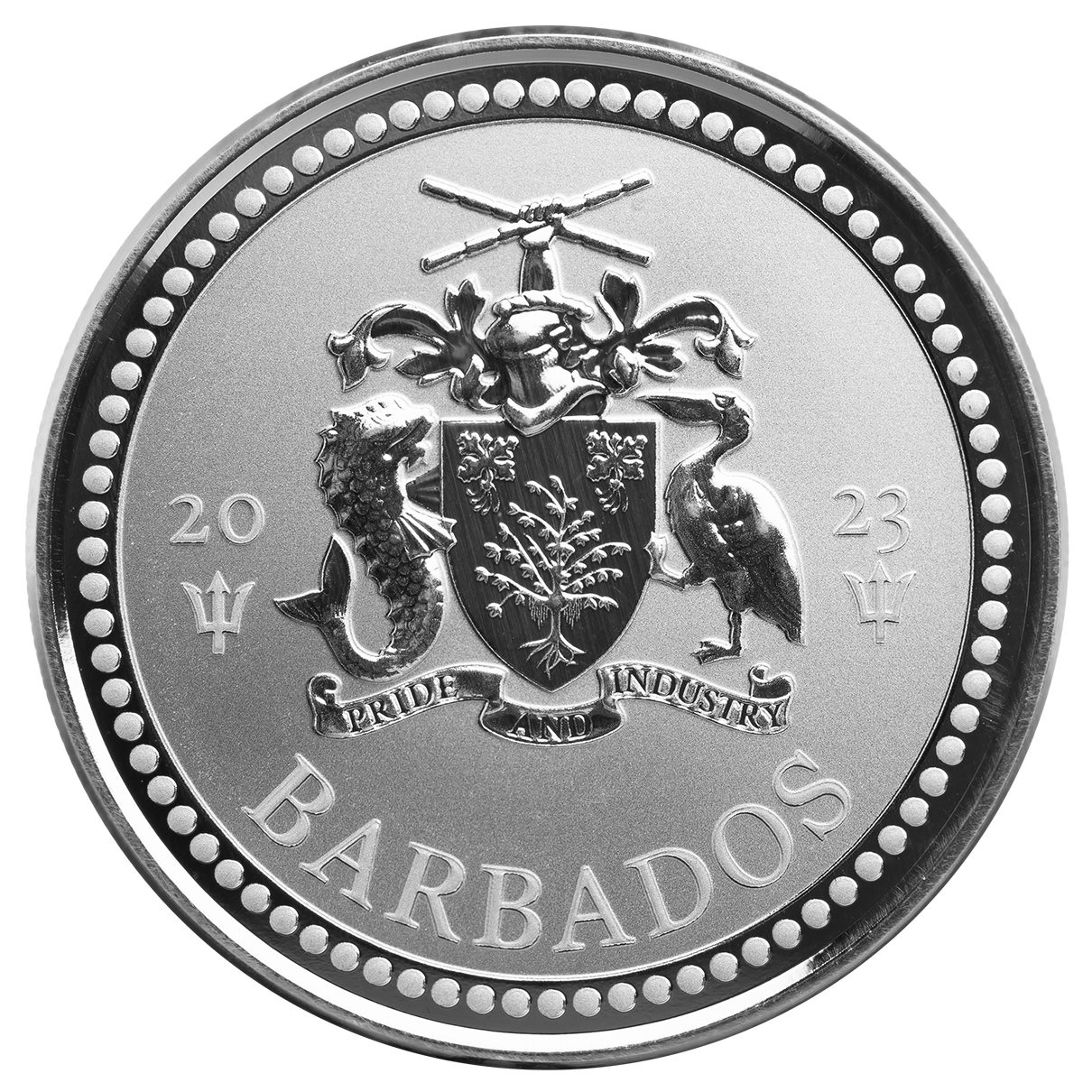 15 oz 2023 Silver Coin Barbados Trident Coin - Perth Bullion Exchange