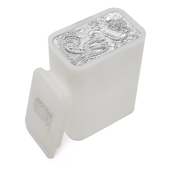 2024 1 oz Australia Dragon .9999 Silver Rectangular BU Coin Bar