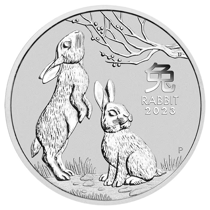 2023 1kg Australia Lunar Series III - Year of the Rabbit .9999 Silver BU Coin
