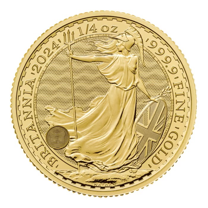 2024 1/4oz Great Britain Britannia 9999 Gold Coin (King Charles III)