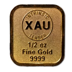 Intrinsic Tender Gold XAU Elemental Minted Bar 1/2oz