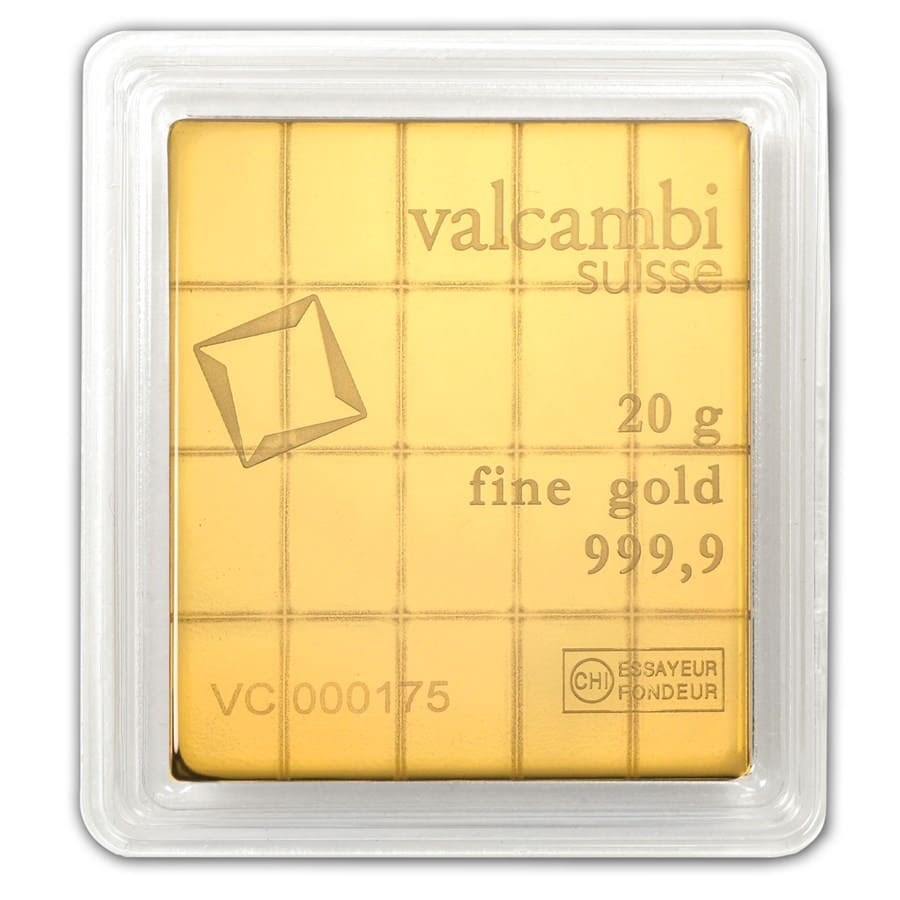 20 x 1 gram Gold Valcambi CombiBar™ (In Assay)