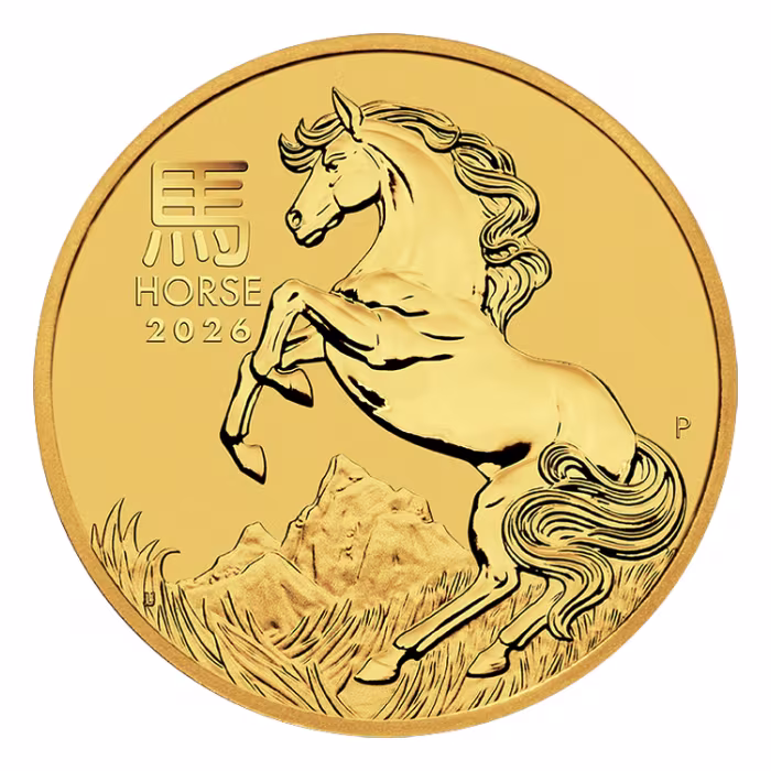 2026 1/4 oz Australia Lunar Series III - Year of the Horse .9999 Gold BU Coin