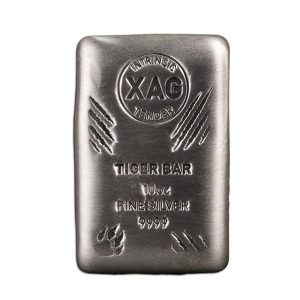 10 oz Intrinsic Tender Tiger Bar Silver XAG Cast