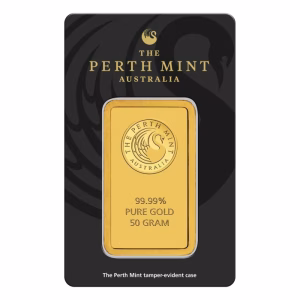 50 gram Perth Mint .9999 Gold Bar ( In Assay) **Preorder ETA 19/10/2026**