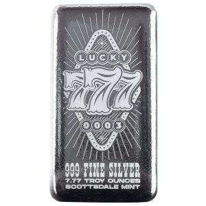 7.77 oz 2025 Scottsdale Lucky Sevens Series Silver Serialized Cast Bar **Preorder ETA 11/12**