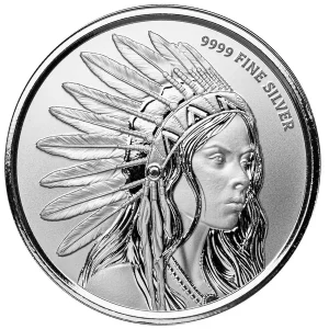 1 oz Scottsdale .9999 Buffalo Girl Silver Round SIC Special $2.00 Off