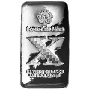 Scottsdale Mint 10 oz 999 Silver Cast Bar Imperium Collection