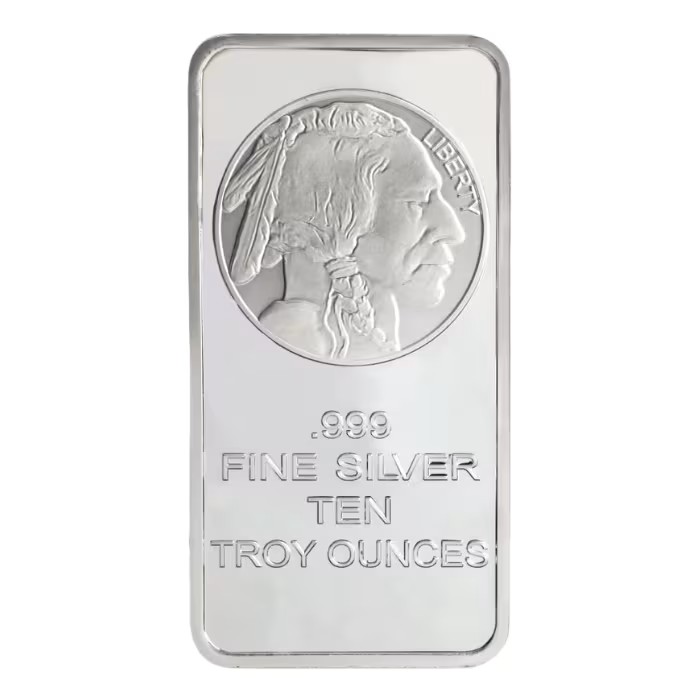 10 oz Silvertowne Buffalo .999 Silver Bar