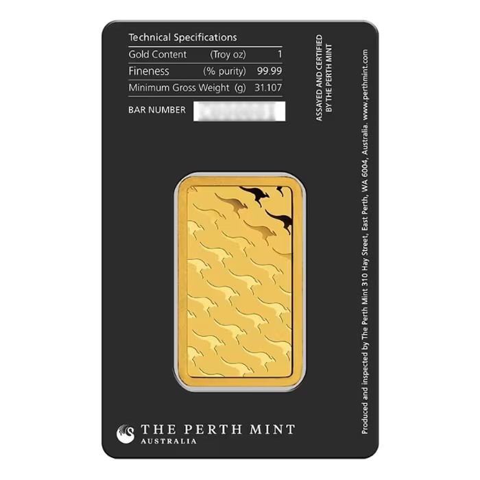 1 oz Perth Mint .9999 Gold Bar ( In Assay) **Preorder ETA 19/10/2026**